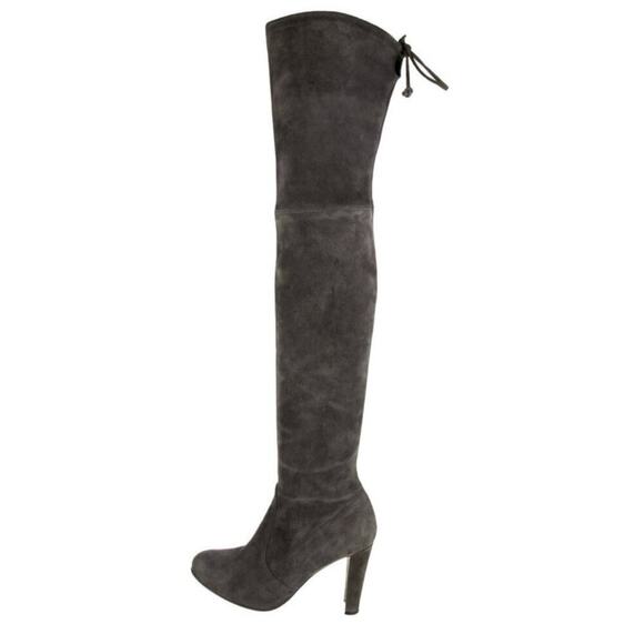 Stuart Weitzman Highland Stretch Suede Over The Knee Londra Boot Gray 8.5M - Picture 8 of 16